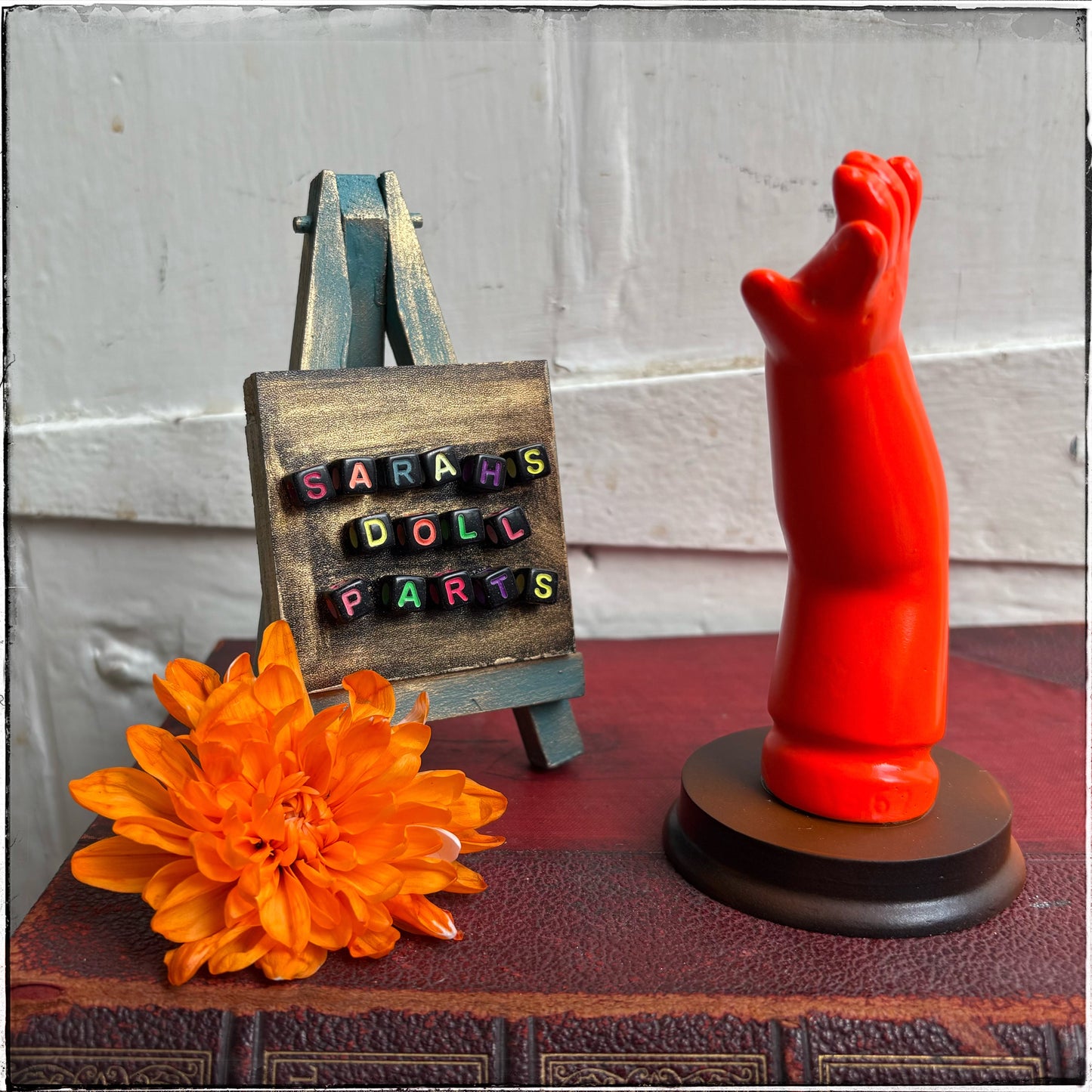 Medium Doll Arm Jewellery Holder - Neon Red