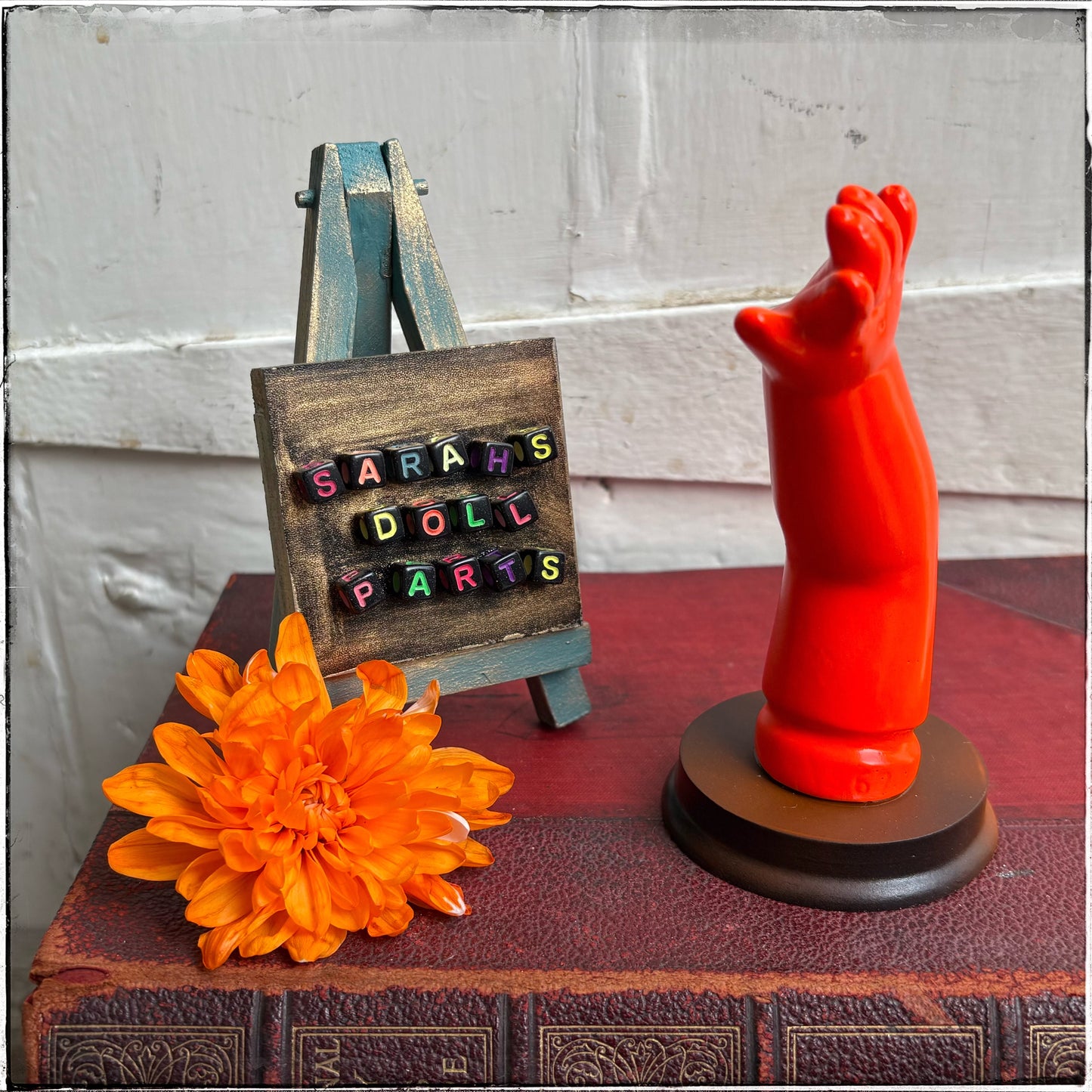 Medium Doll Arm Jewellery Holder - Neon Red