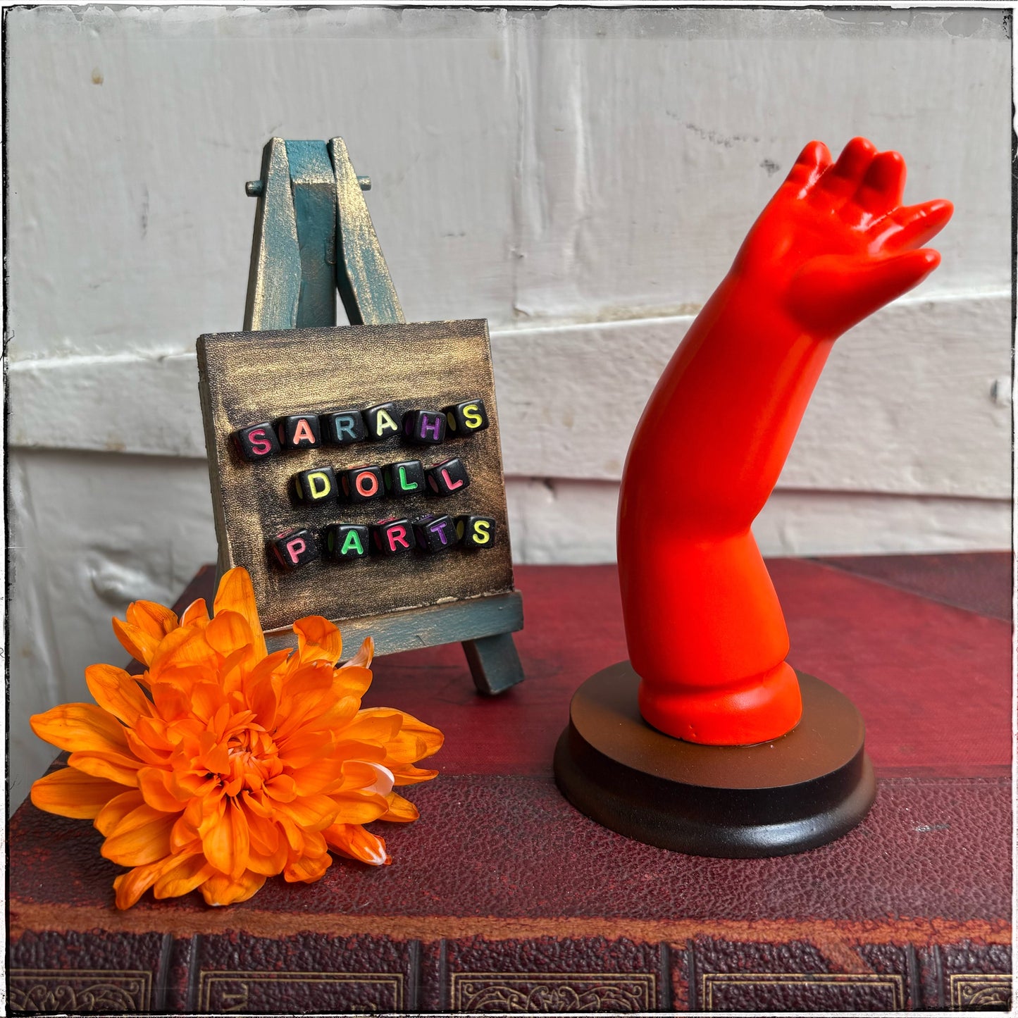 Medium Doll Arm Jewellery Holder - Neon Red