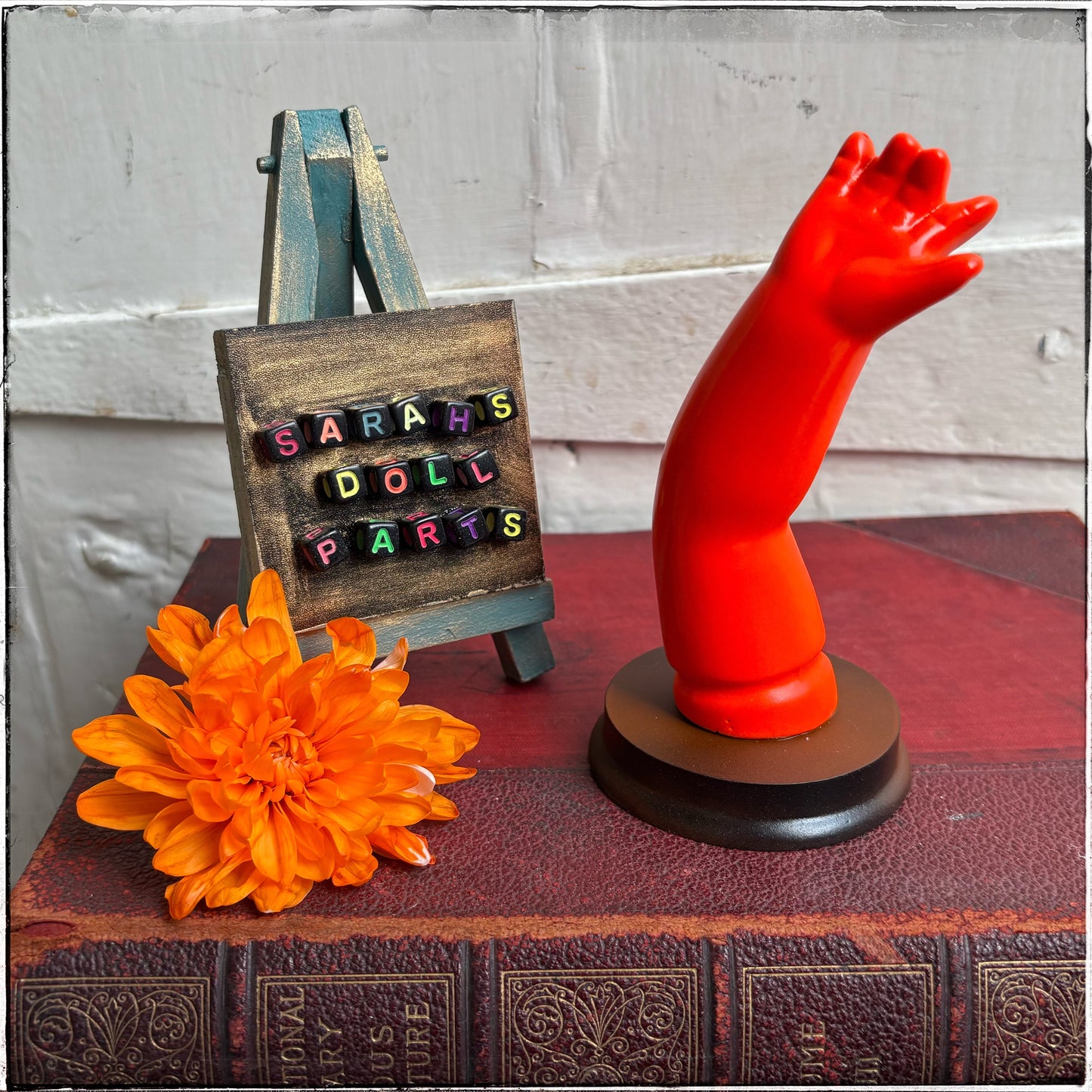 Medium Doll Arm Jewellery Holder - Neon Red