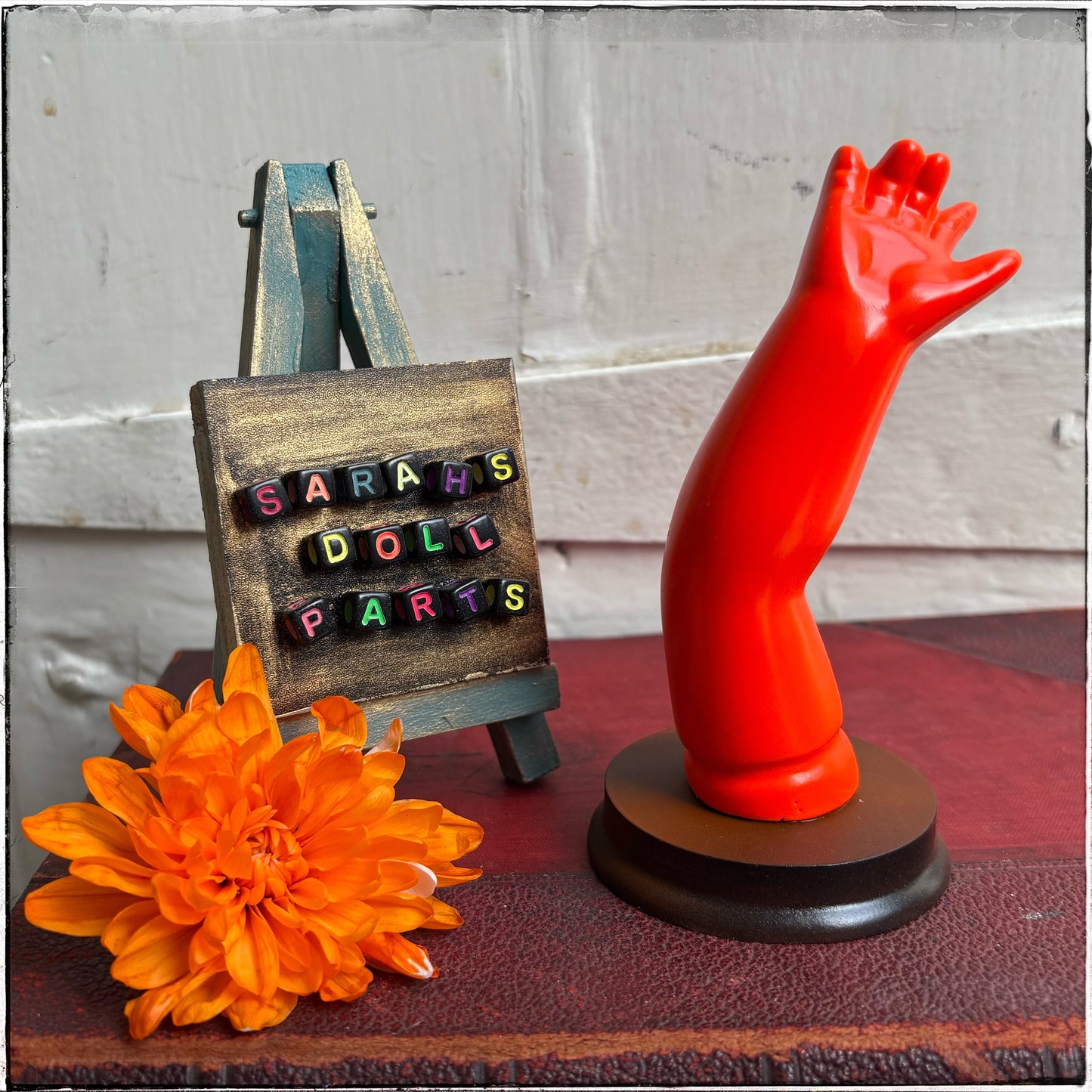 Medium Doll Arm Jewellery Holder - Neon Red
