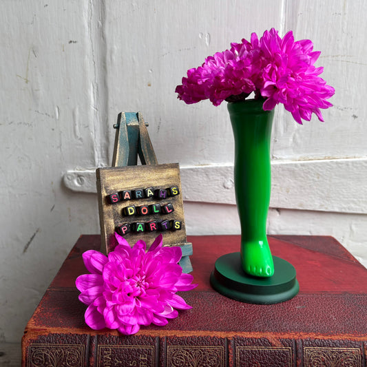 Small Doll Leg Vase - Neon Green