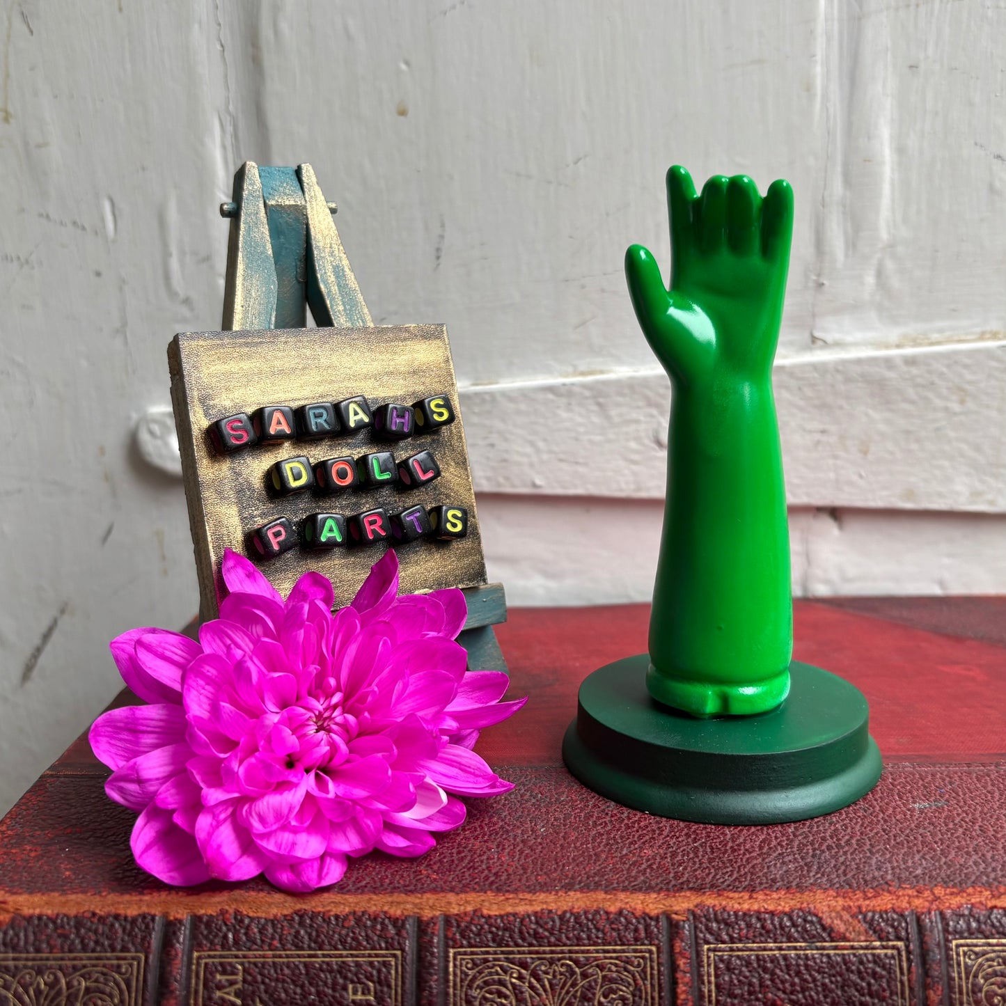 Medium Doll Arm Jewellery Holder - Neon Green