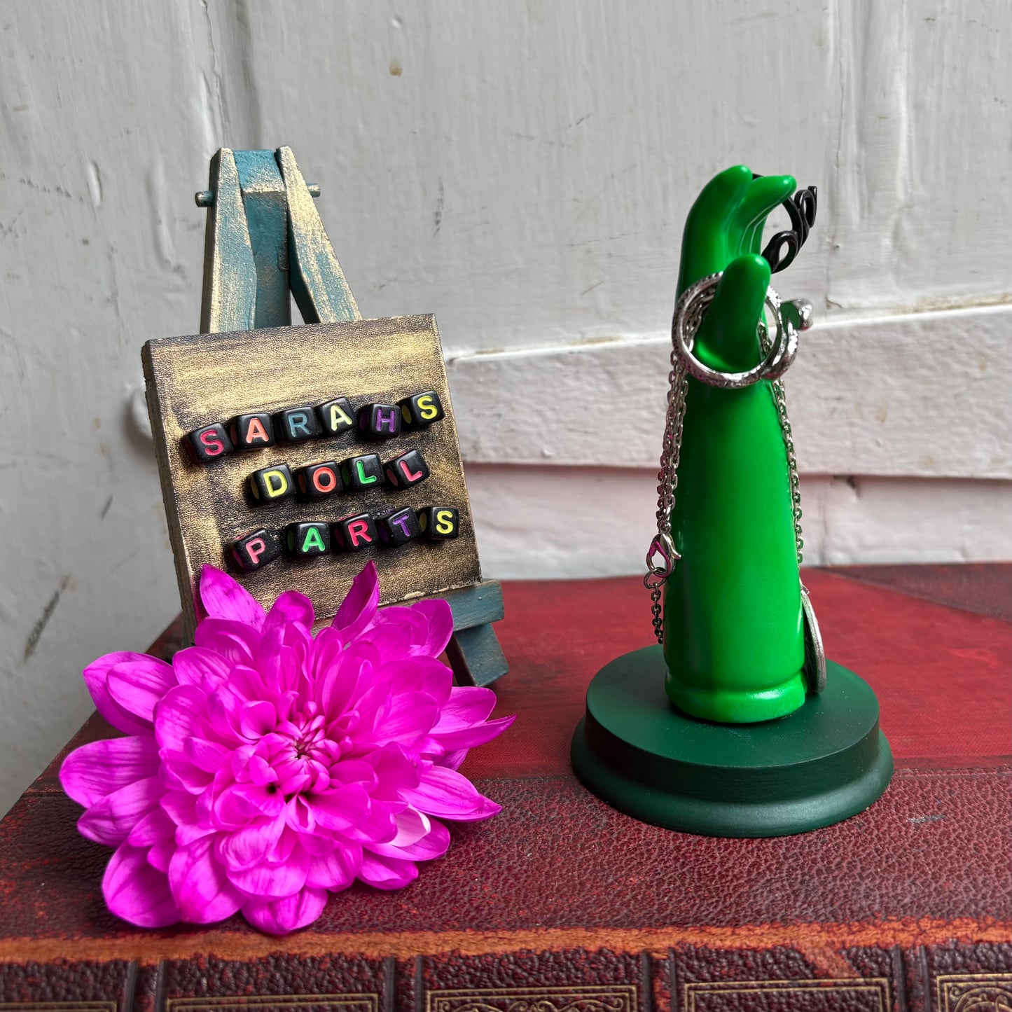 Medium Doll Arm Jewellery Holder - Neon Green