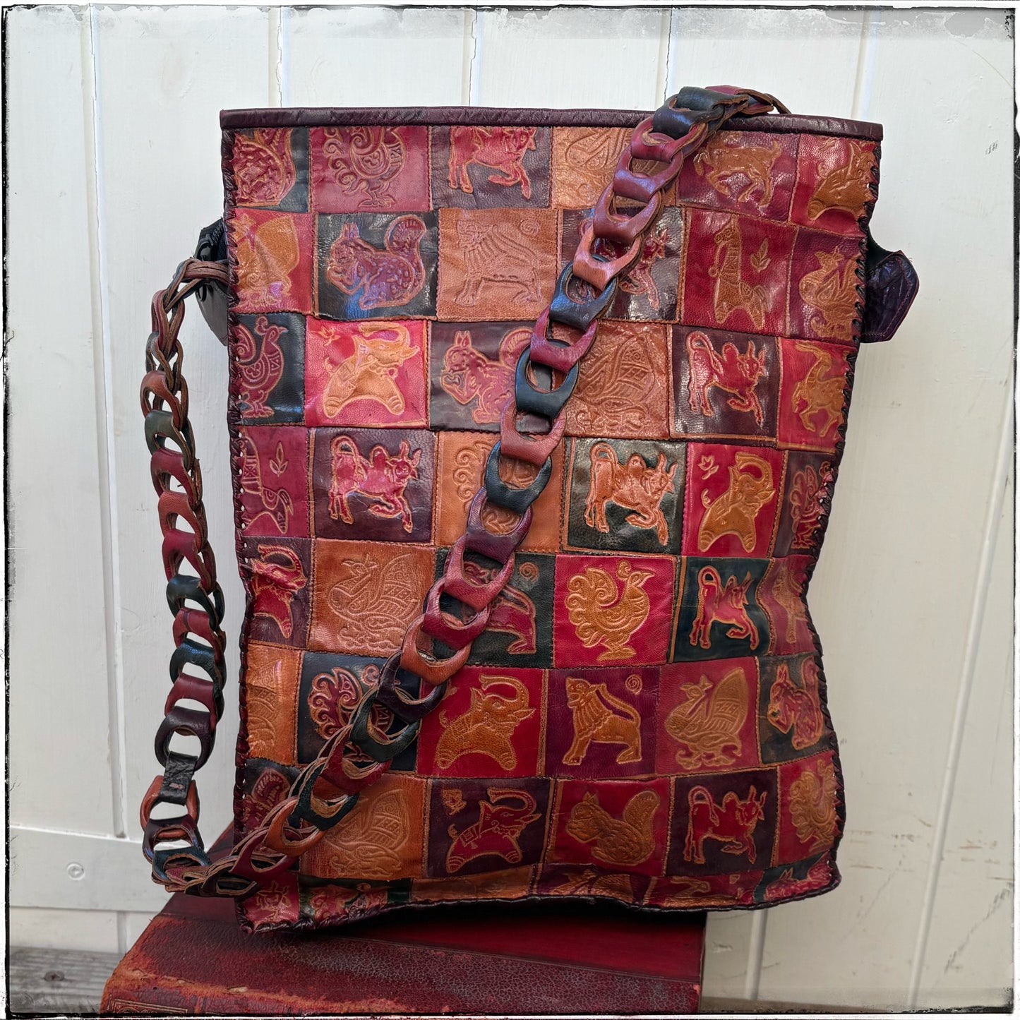 Handmade Leather Boho Patchwork Bag