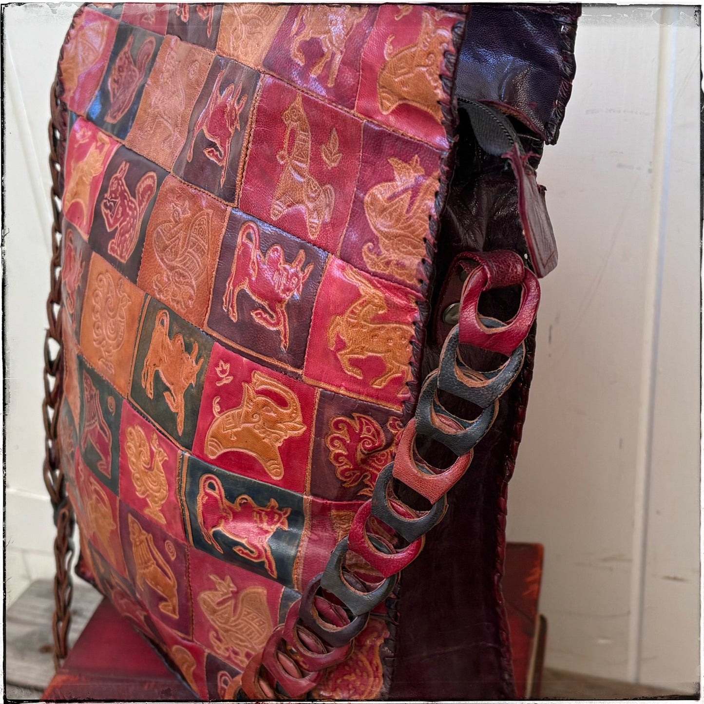 Handmade Leather Boho Patchwork Bag