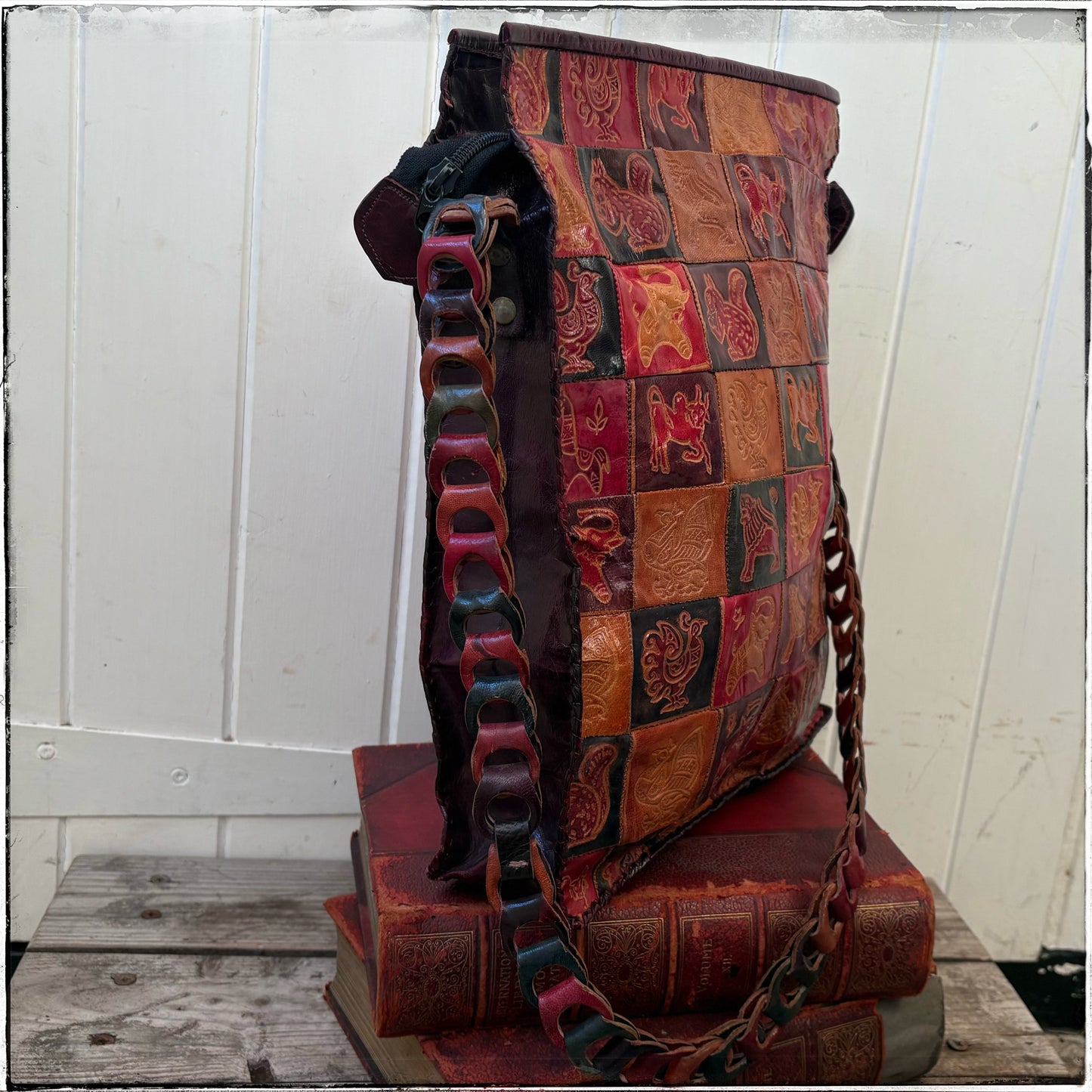 Handmade Leather Boho Patchwork Bag
