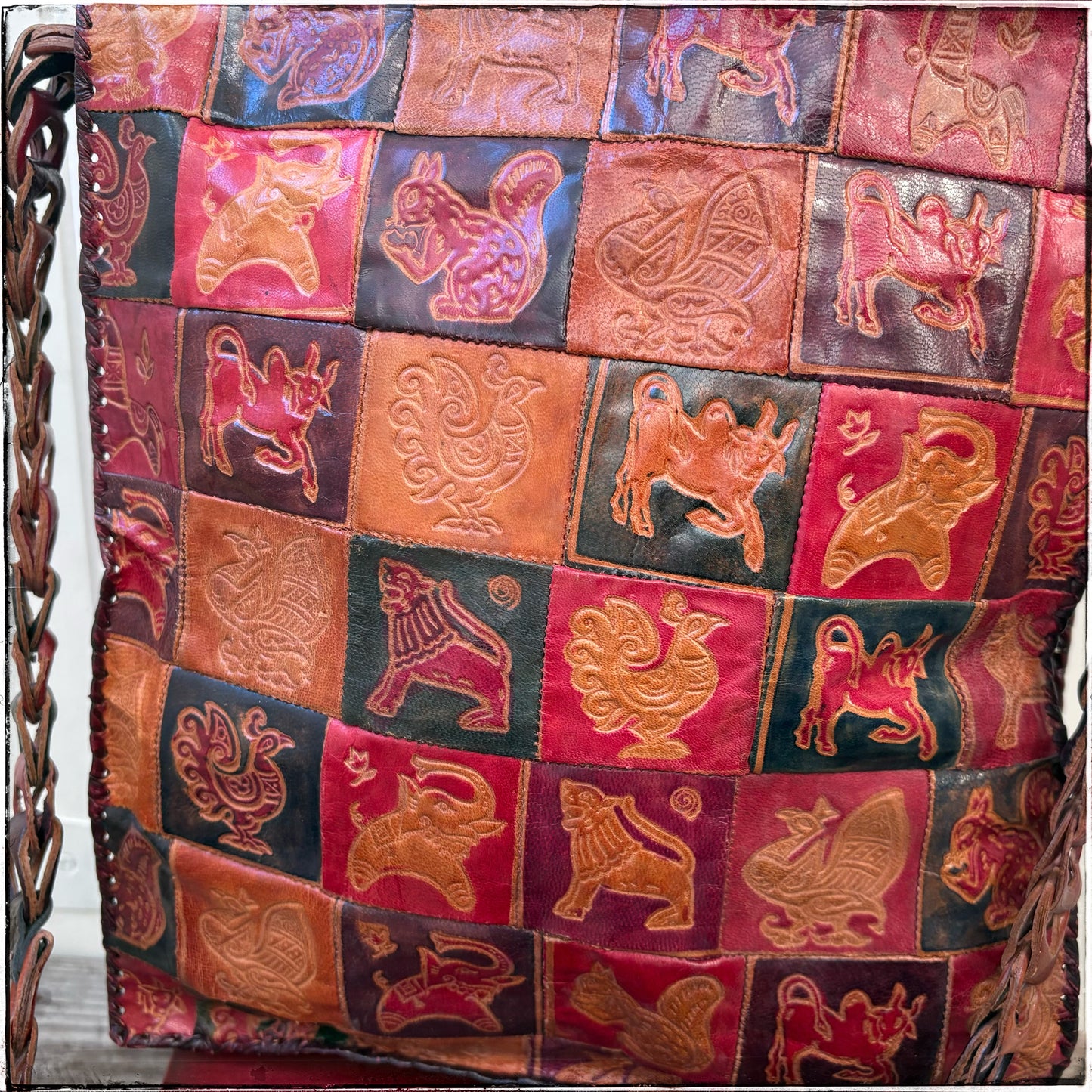 Handmade Leather Boho Patchwork Bag