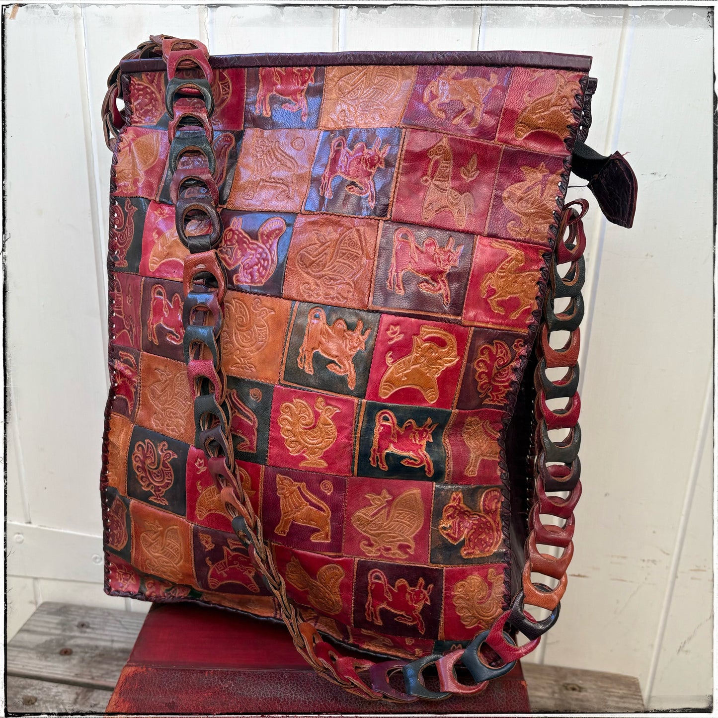 Handmade Leather Boho Patchwork Bag