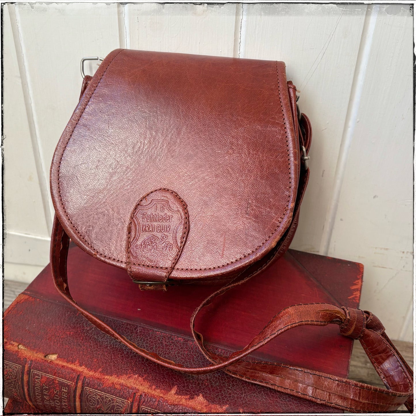 Vintage Real Leather Satchel Bag