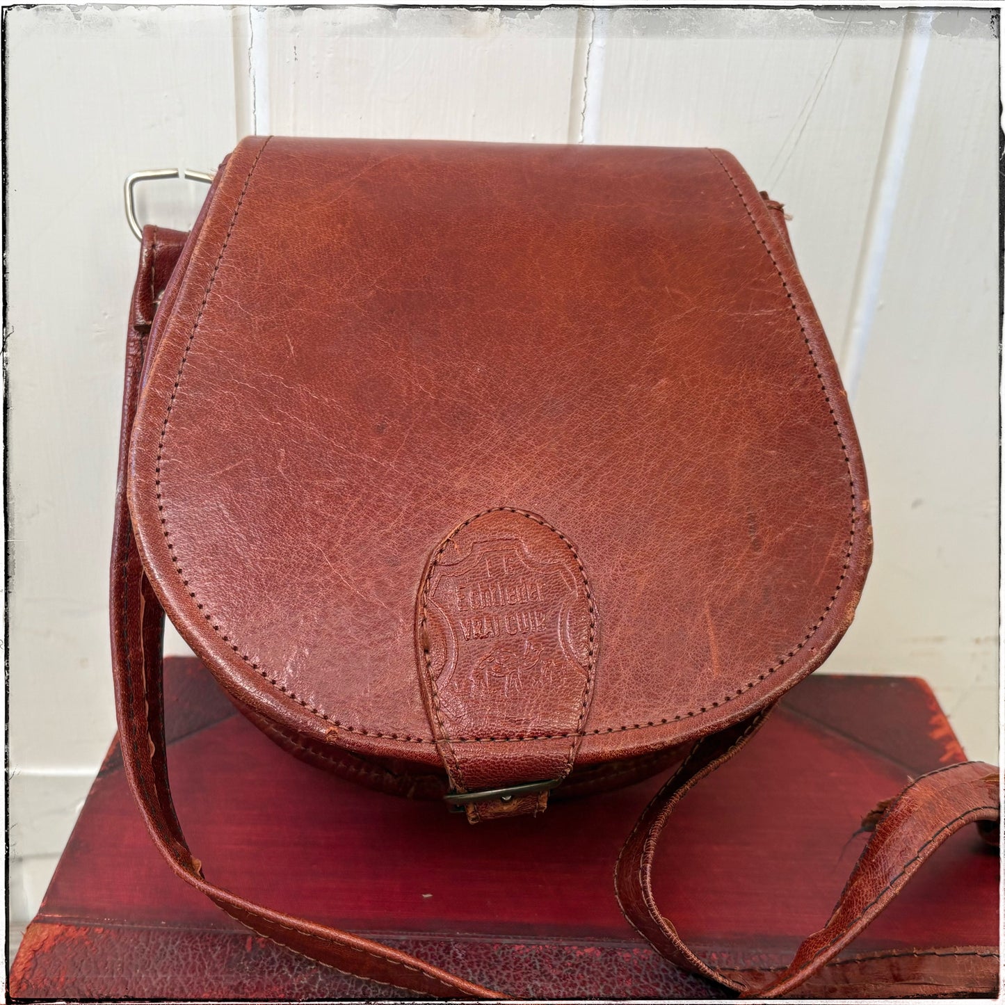 Vintage Real Leather Satchel Bag