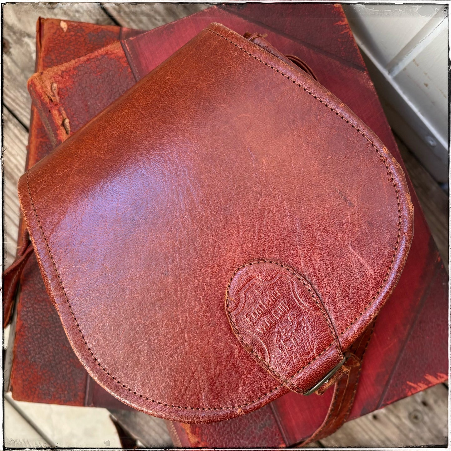 Vintage Real Leather Satchel Bag