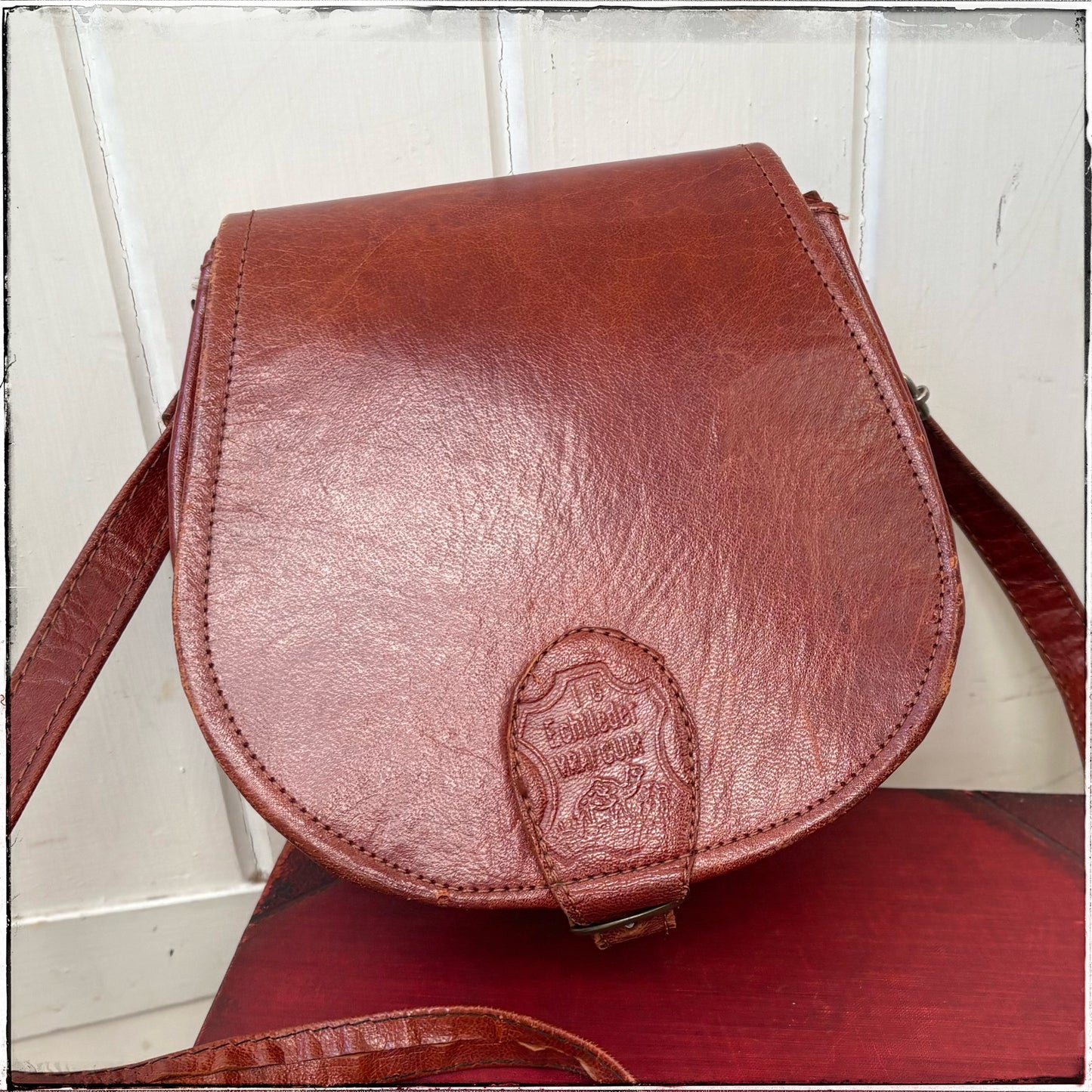 Vintage Real Leather Satchel Bag