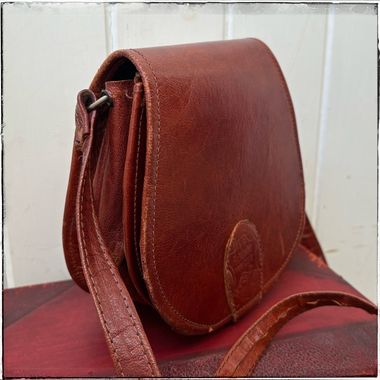 Vintage Real Leather Satchel Bag