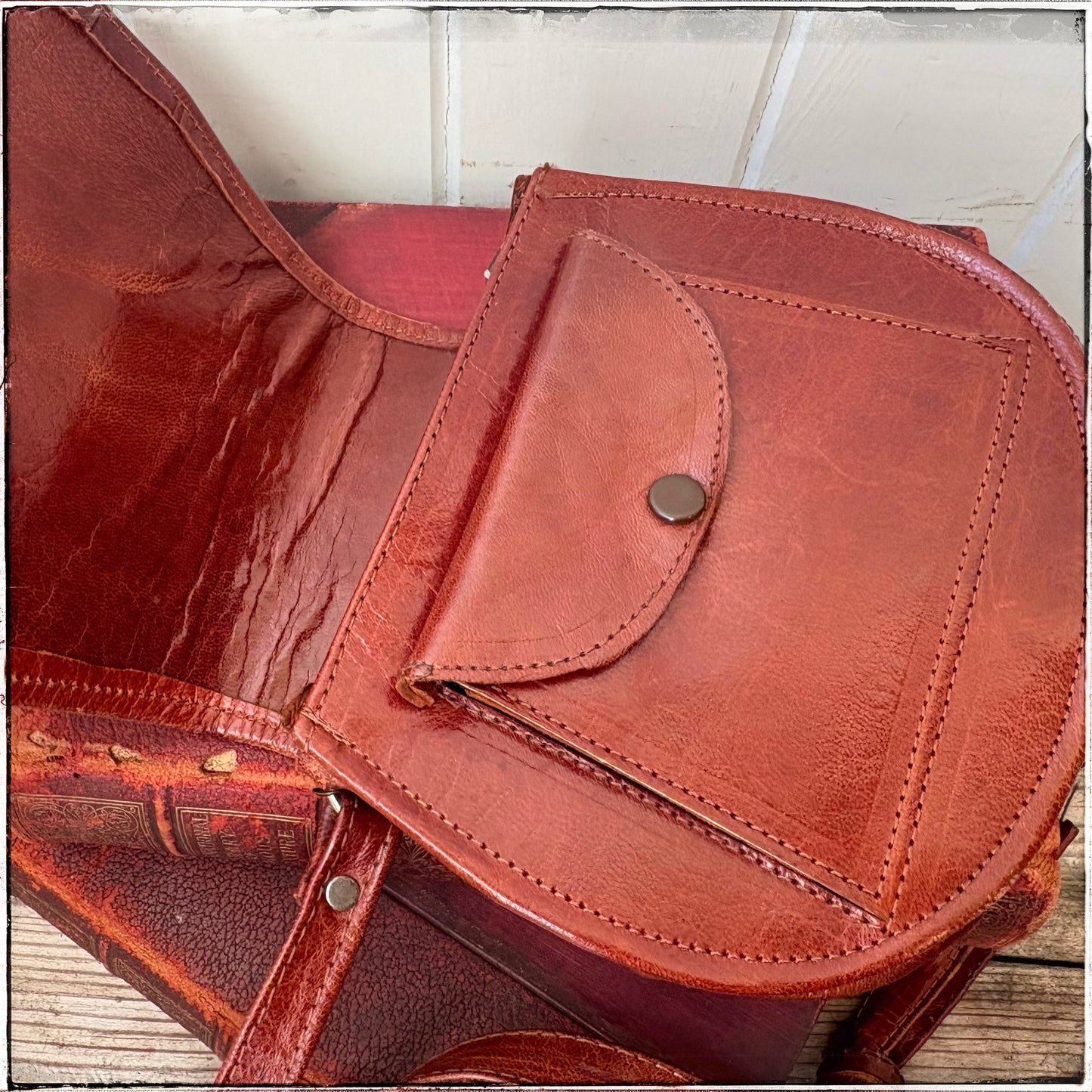 Vintage Real Leather Satchel Bag