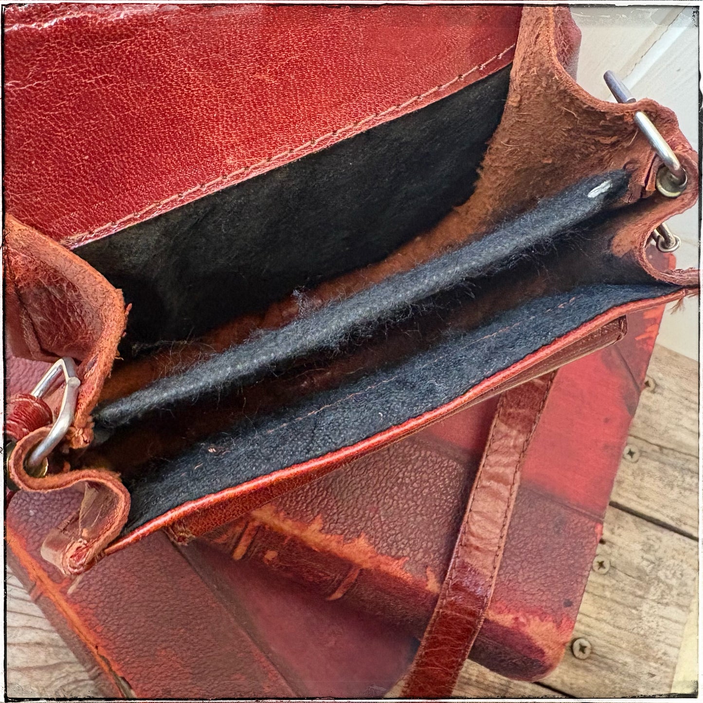 Vintage Real Leather Satchel Bag