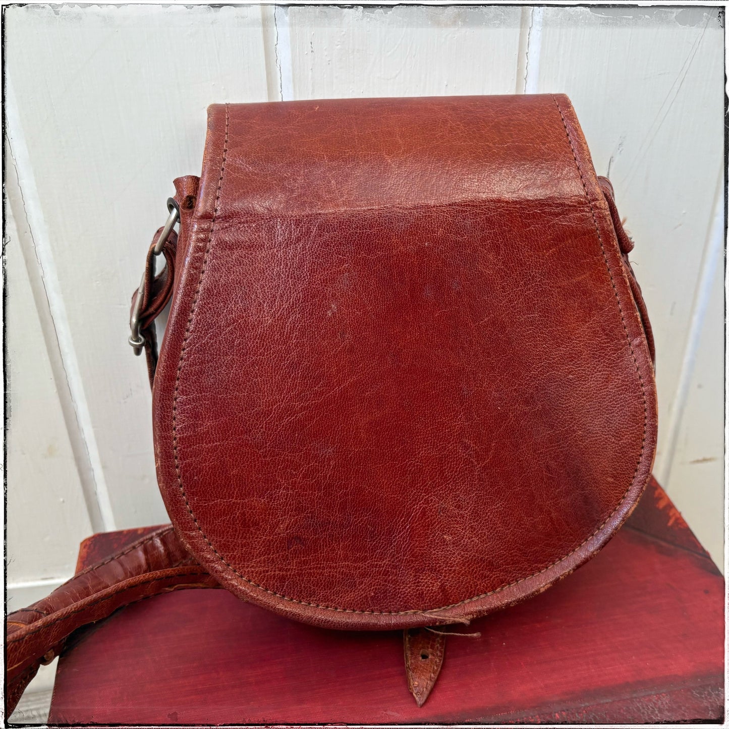 Vintage Real Leather Satchel Bag