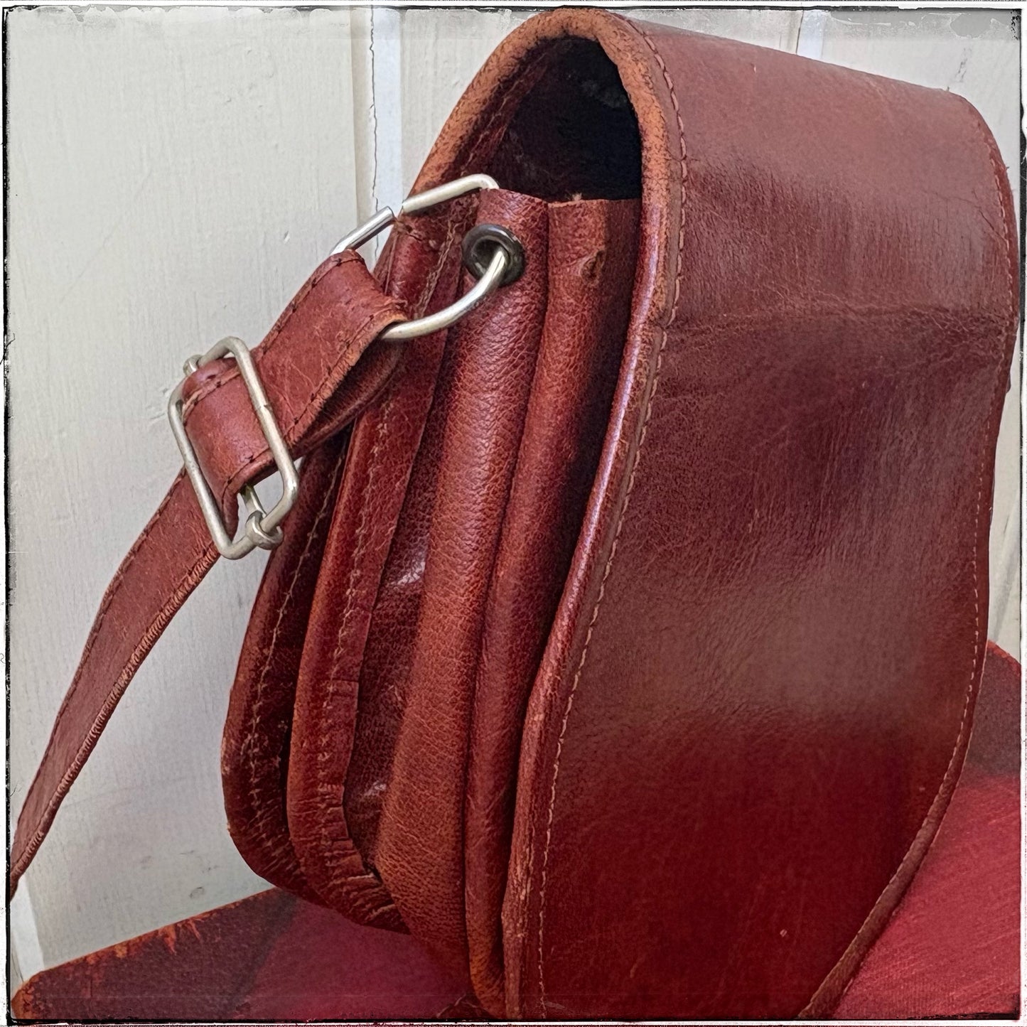 Vintage Real Leather Satchel Bag