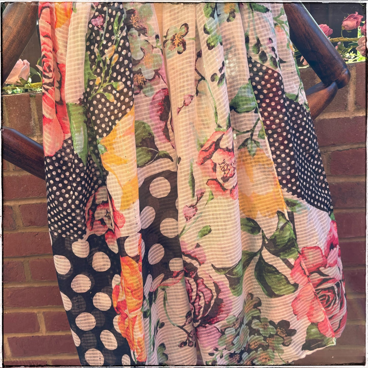 Next Lightweight Floral Spotty Scarf