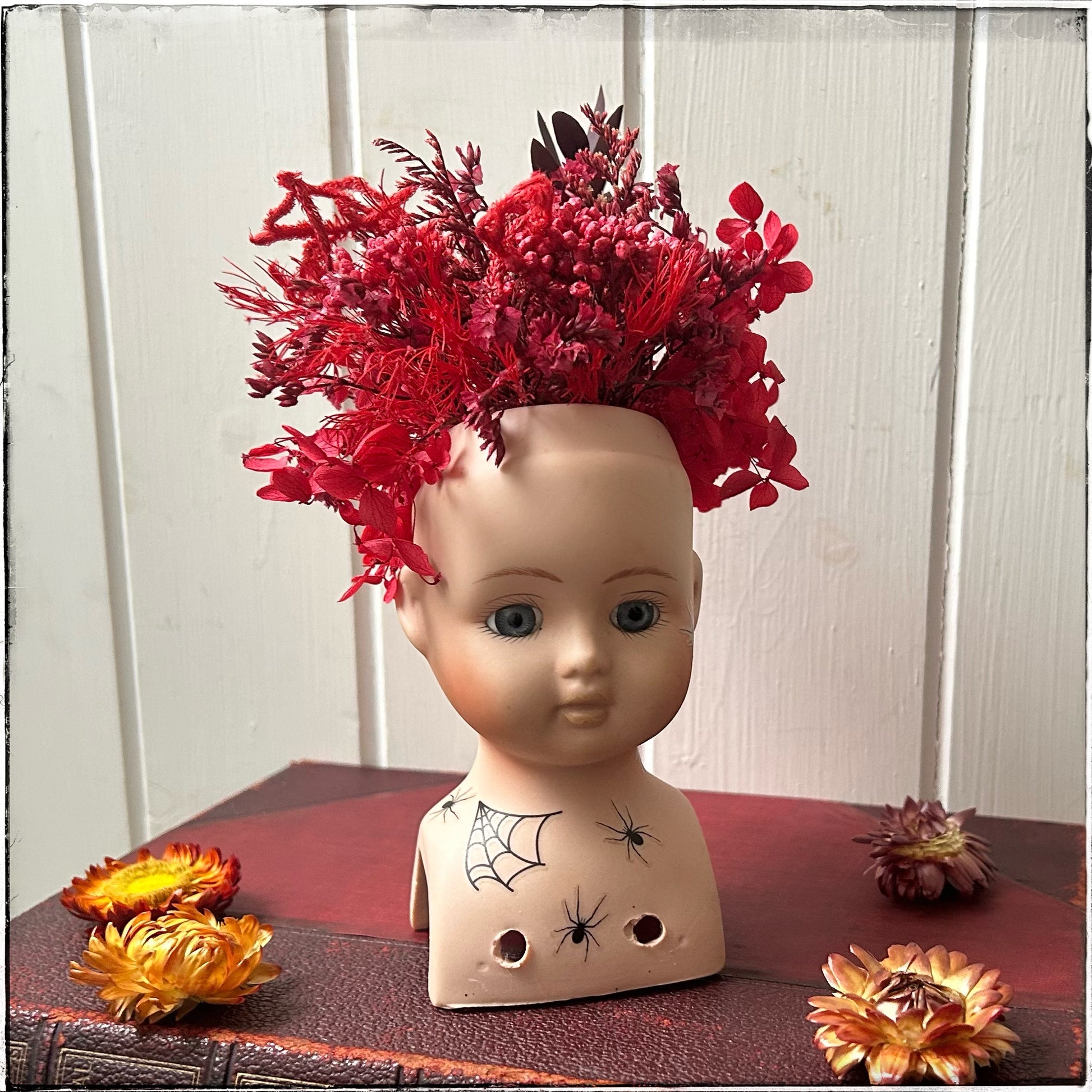Vintage recycled porcelain doll head - Lottie